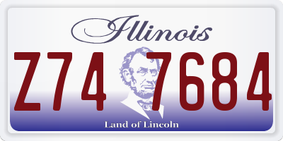 IL license plate Z747684