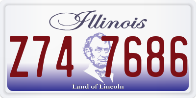 IL license plate Z747686