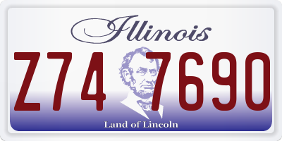 IL license plate Z747690