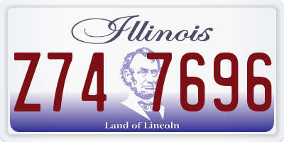 IL license plate Z747696