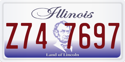 IL license plate Z747697