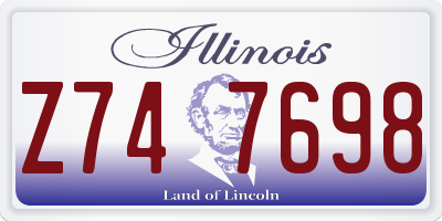 IL license plate Z747698