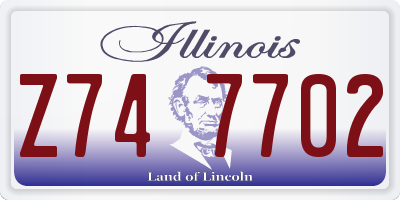 IL license plate Z747702