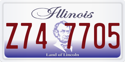 IL license plate Z747705