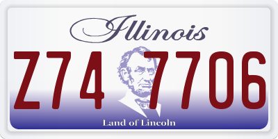 IL license plate Z747706