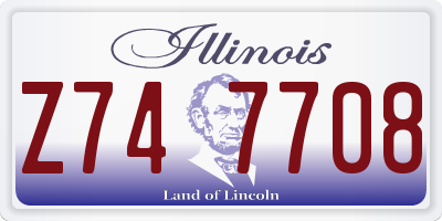 IL license plate Z747708