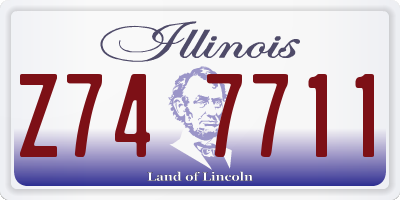 IL license plate Z747711