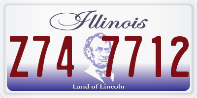 IL license plate Z747712