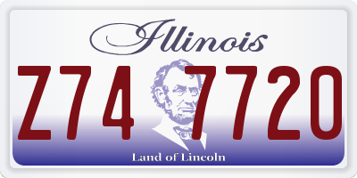 IL license plate Z747720