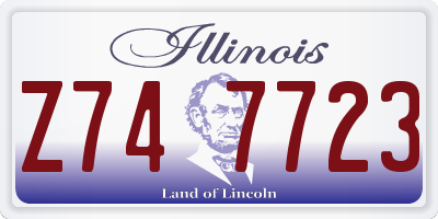 IL license plate Z747723