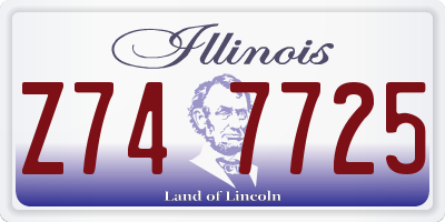 IL license plate Z747725