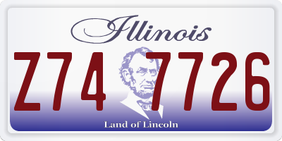 IL license plate Z747726
