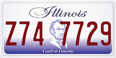 IL license plate Z747729
