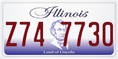 IL license plate Z747730
