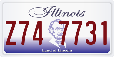 IL license plate Z747731