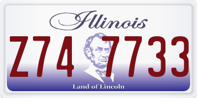 IL license plate Z747733