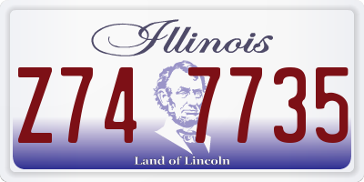 IL license plate Z747735