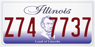 IL license plate Z747737