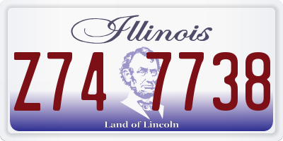 IL license plate Z747738