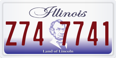 IL license plate Z747741