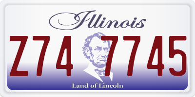 IL license plate Z747745