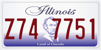 IL license plate Z747751