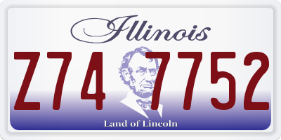 IL license plate Z747752