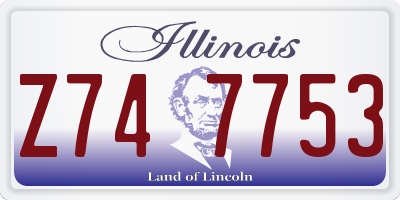 IL license plate Z747753