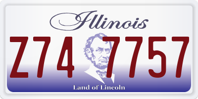 IL license plate Z747757