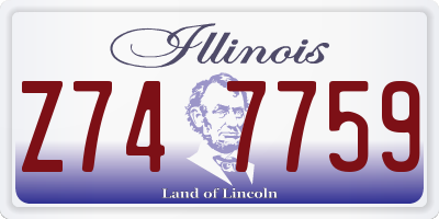IL license plate Z747759