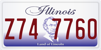 IL license plate Z747760