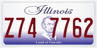 IL license plate Z747762