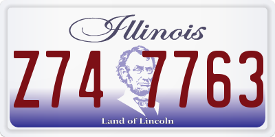 IL license plate Z747763
