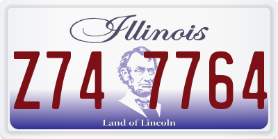 IL license plate Z747764
