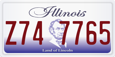 IL license plate Z747765