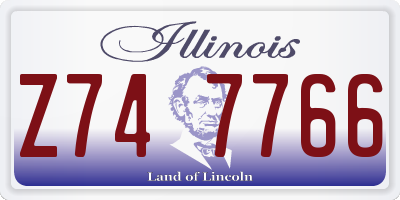 IL license plate Z747766