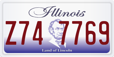 IL license plate Z747769
