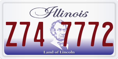 IL license plate Z747772