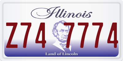 IL license plate Z747774