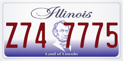 IL license plate Z747775