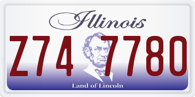 IL license plate Z747780