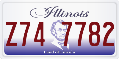 IL license plate Z747782