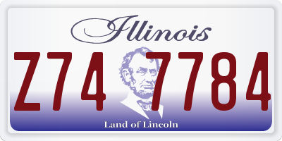 IL license plate Z747784
