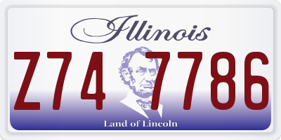IL license plate Z747786