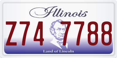 IL license plate Z747788