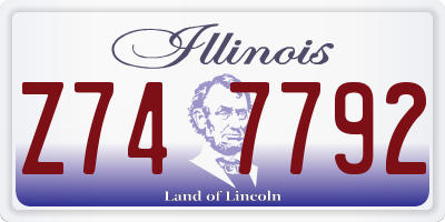 IL license plate Z747792