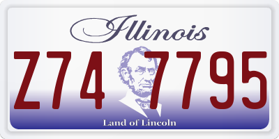 IL license plate Z747795