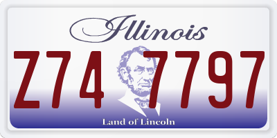 IL license plate Z747797