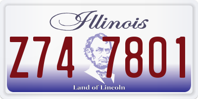 IL license plate Z747801