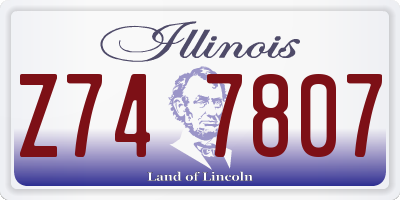 IL license plate Z747807